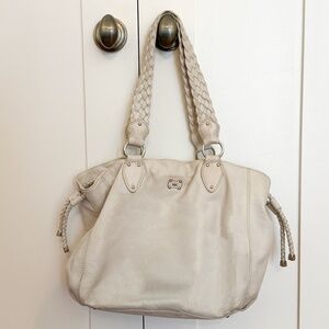 Michael Kors Woodside Satchel Purse Vanilla